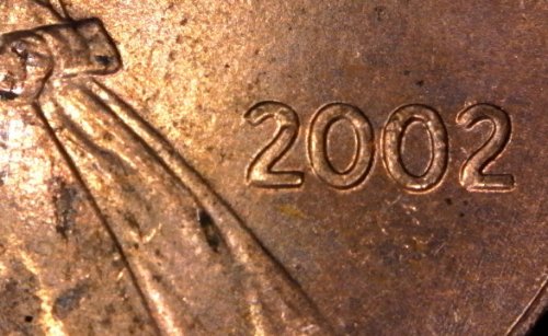 2002-P-Lincoln-Memorial-Cent-With-Nice-Column-Bar-DDR!-To-The-Left